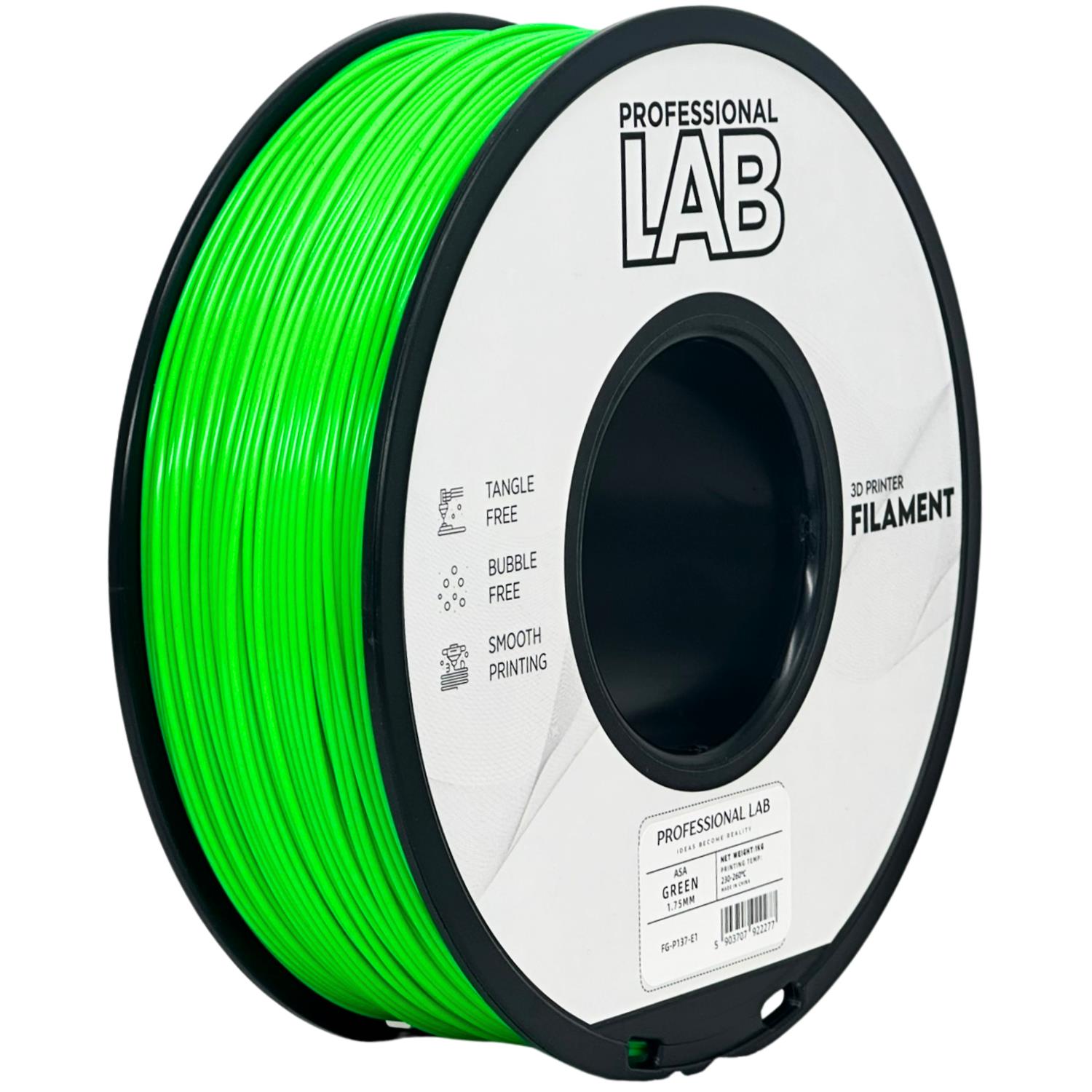 ASA grün Filament Spule, Prof. Lab, 1,75 mm