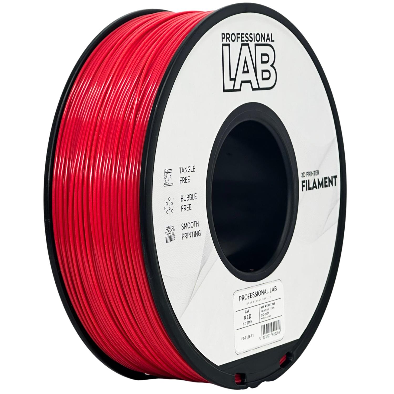 ASA rot Filament Spule, Prof. Lab, 1,75 mm
