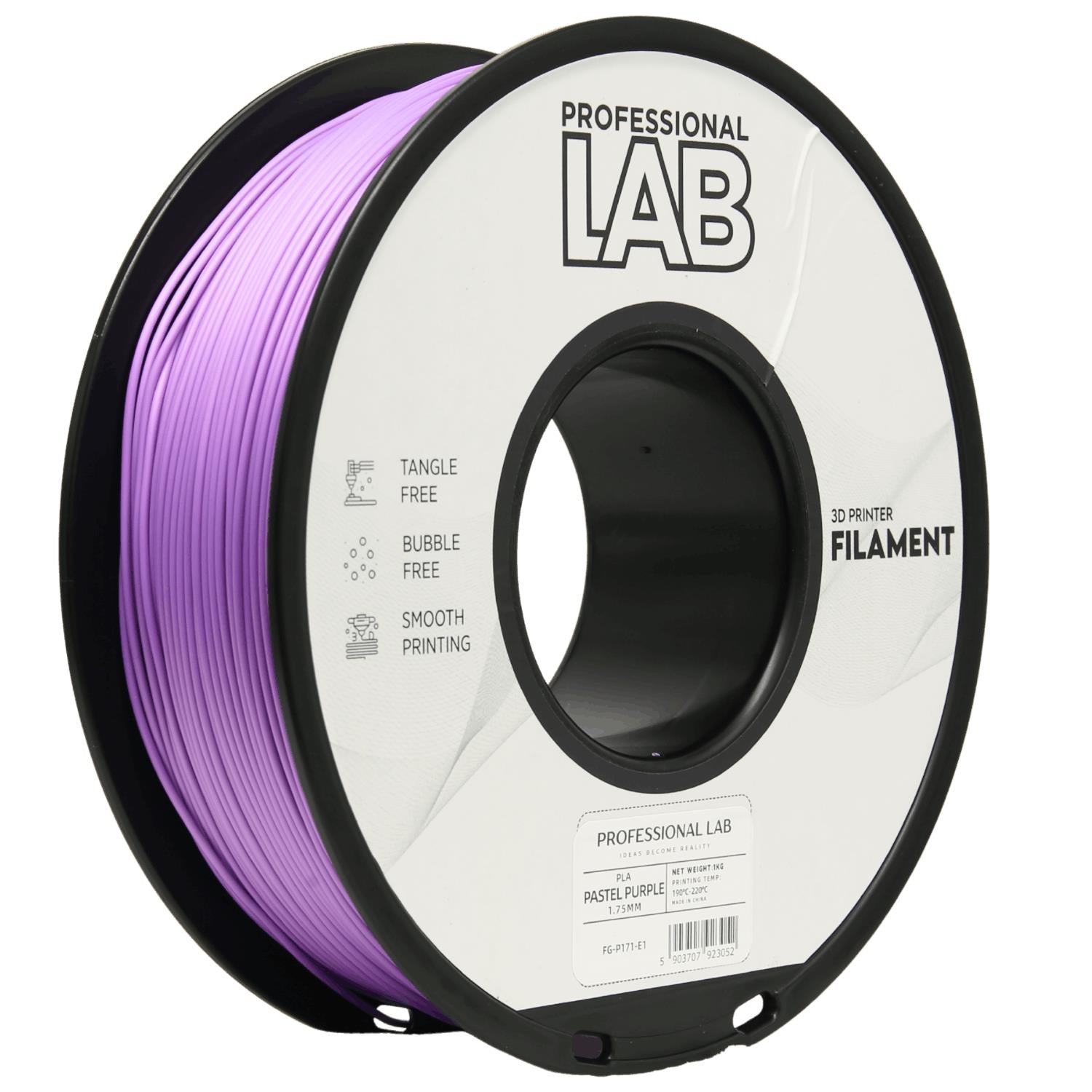PLA-Filament, pastellviolett Spule, Prof. Lab, 1,75 mm