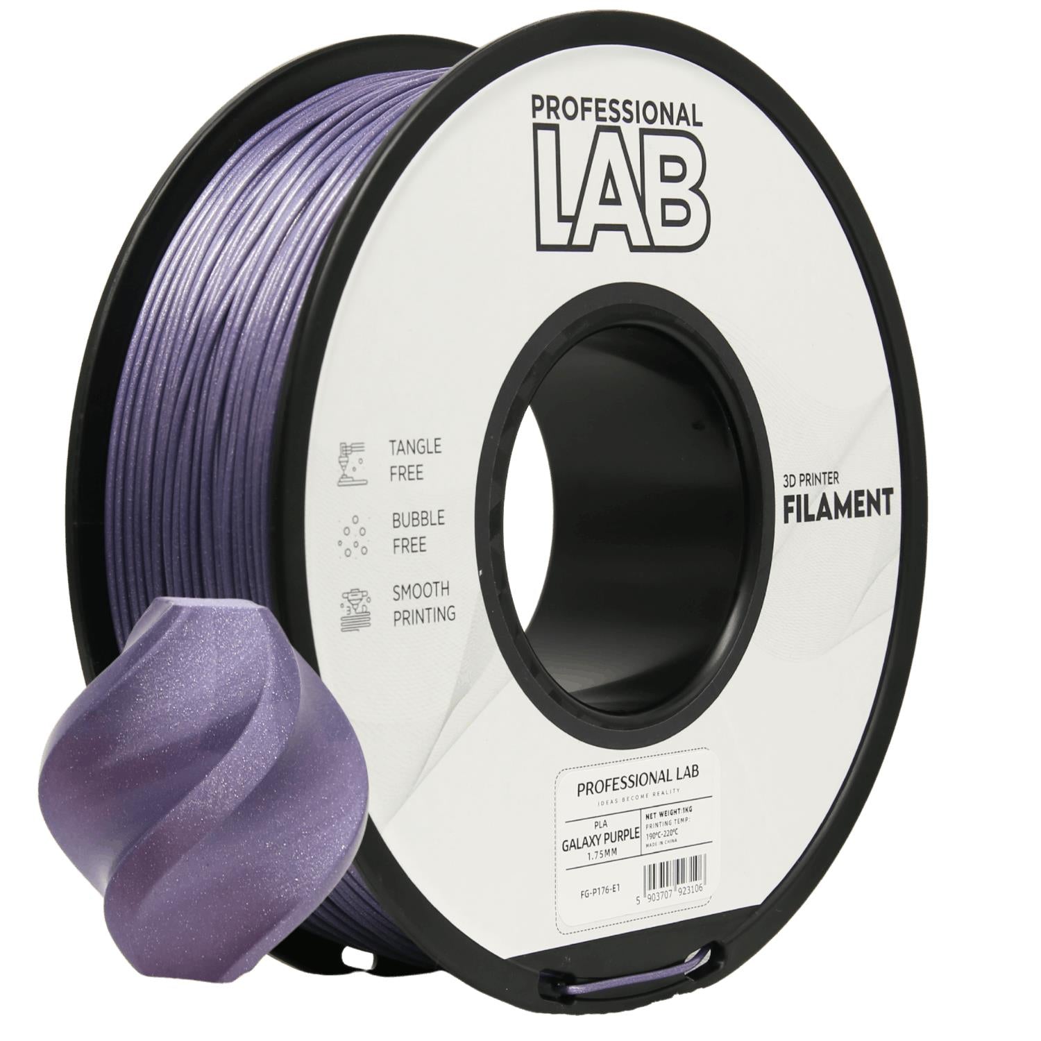 PLA-Filament, Galaxie-Lila Spule, Prof. Lab, 1,75 mm