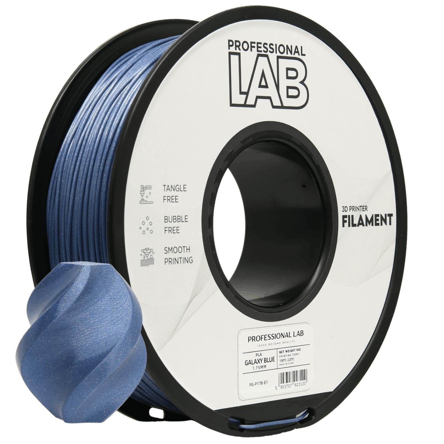 PLA-Filament Galaxy Blue Spule, Prof. Lab, 1,75 mm