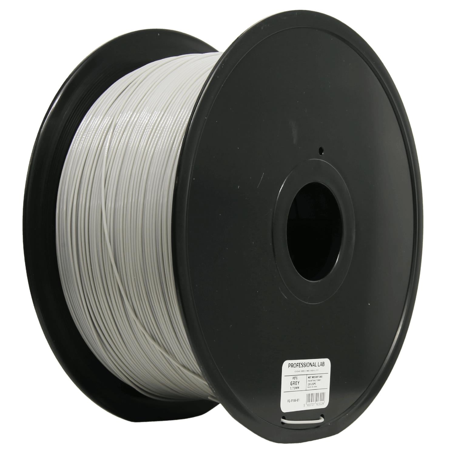 PETG grau 3 kg Filament Spule, Prof. Lab, 1,75 mm