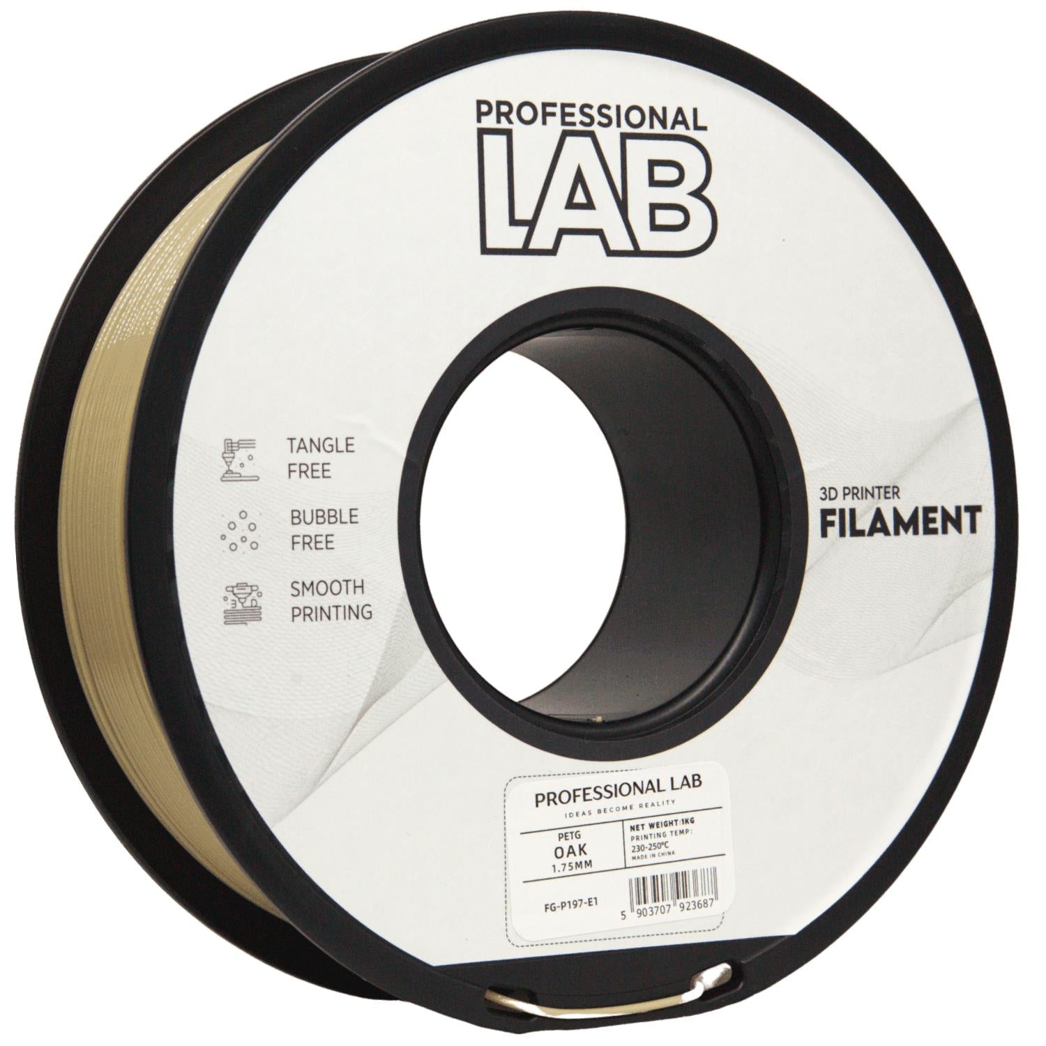 PETG Eiche Filament Spule, Prof. Lab, 1,75 mm
