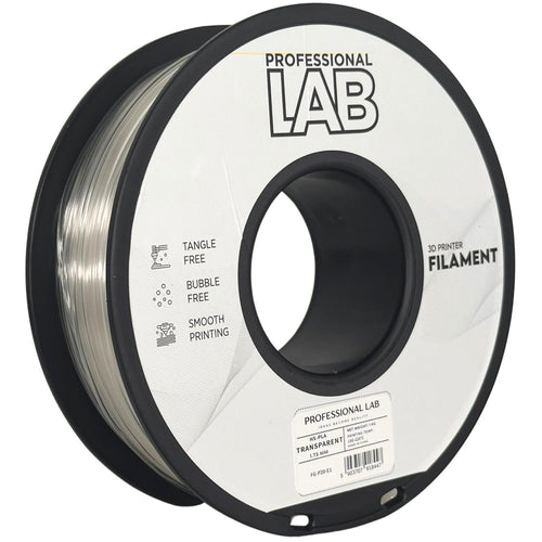 HS-PLA-Filament transparent Spule, Prof. Lab, 1,75 mm