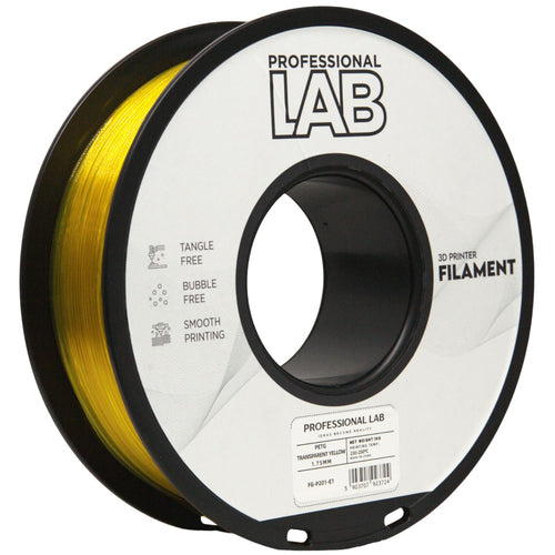 PETG-Filament, transparent gelb Spule, Prof. Lab, 1,75 mm
