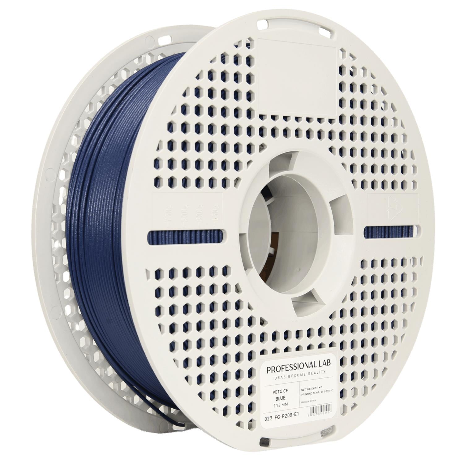 Spule PETG-CF Filament in blau, Prof. Lab, 1,75 mm
