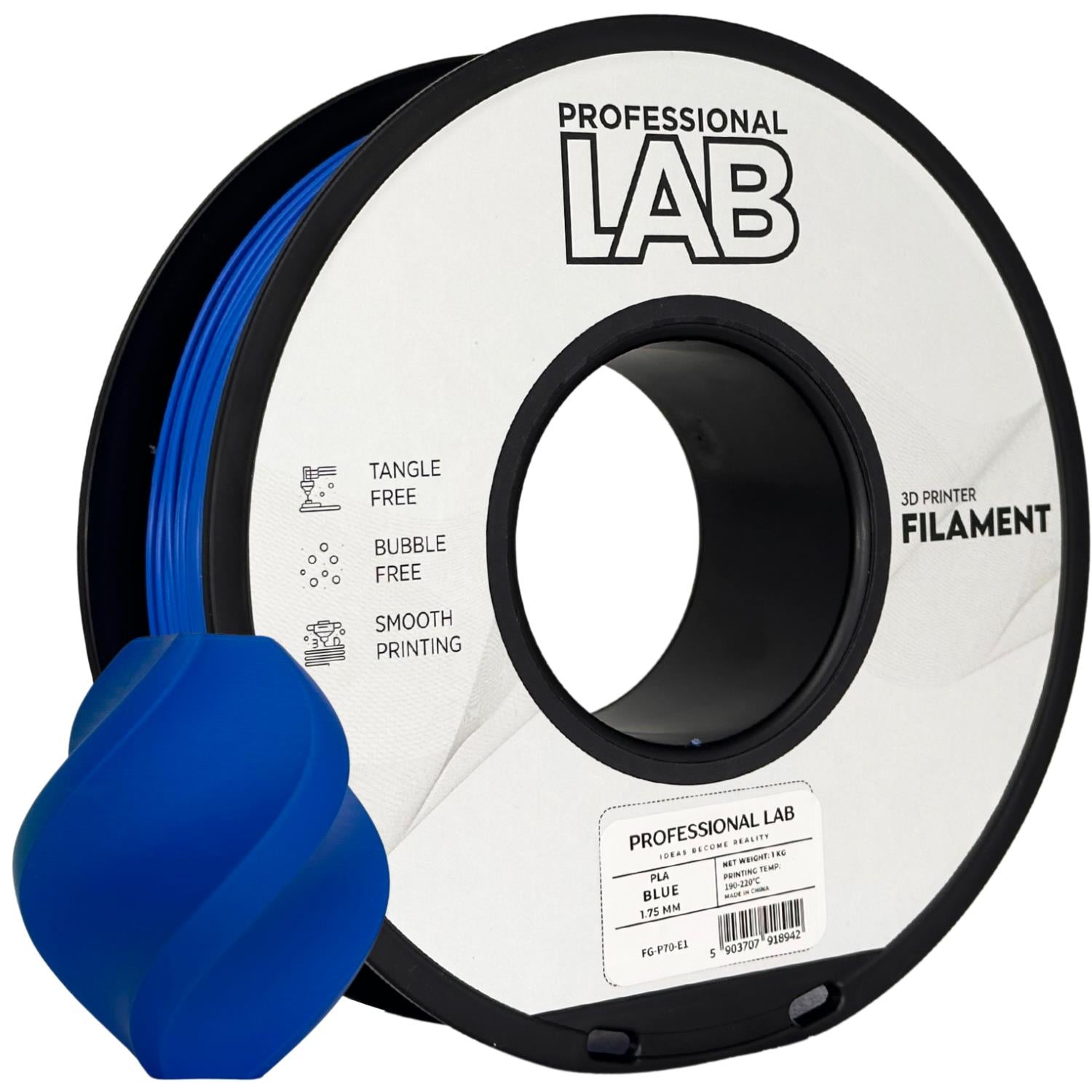 PLA blau Filament Spule, Prof. Lab, 1,75 mm