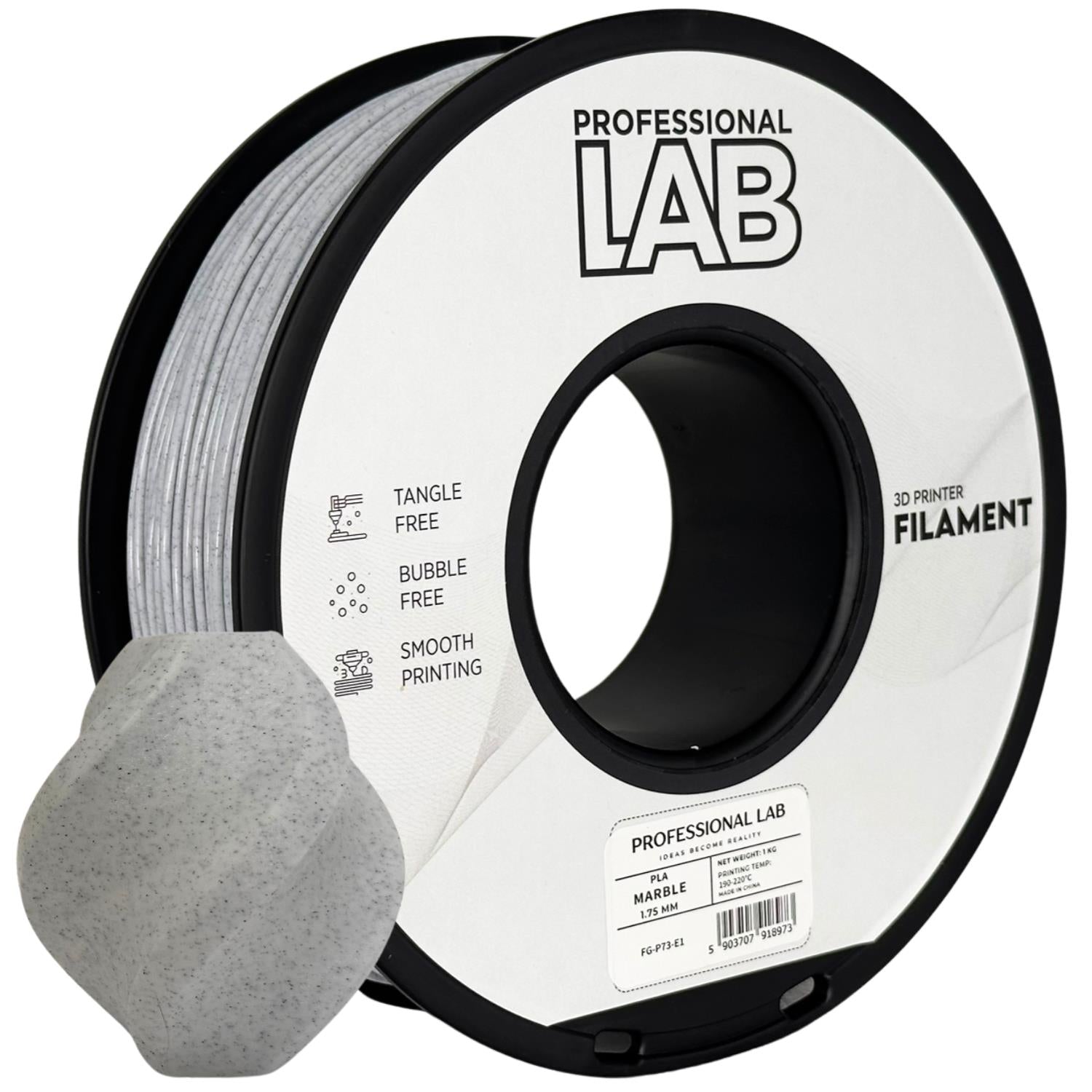 PLA-Filament-Marmor Spule, Prof. Lab, 1,75 mm