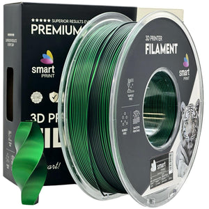 Filament Silk PLA Zweifarbig Schwarz Grün | Smart Print