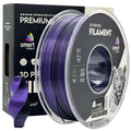 Silk PLA Zweifarbig Schwarz Lila Filament Spule, Smart Print, 1,75 mm