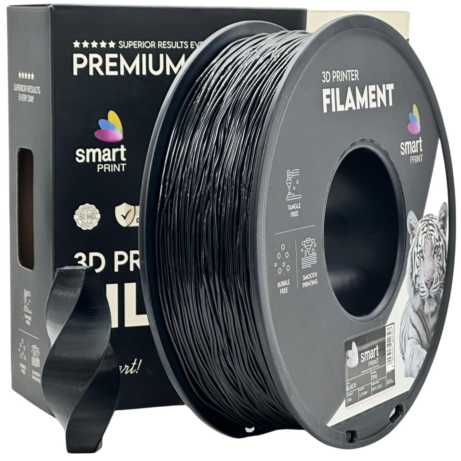 Schwarzes TPU-Filament Spule, Smart Print, 1,75 mm