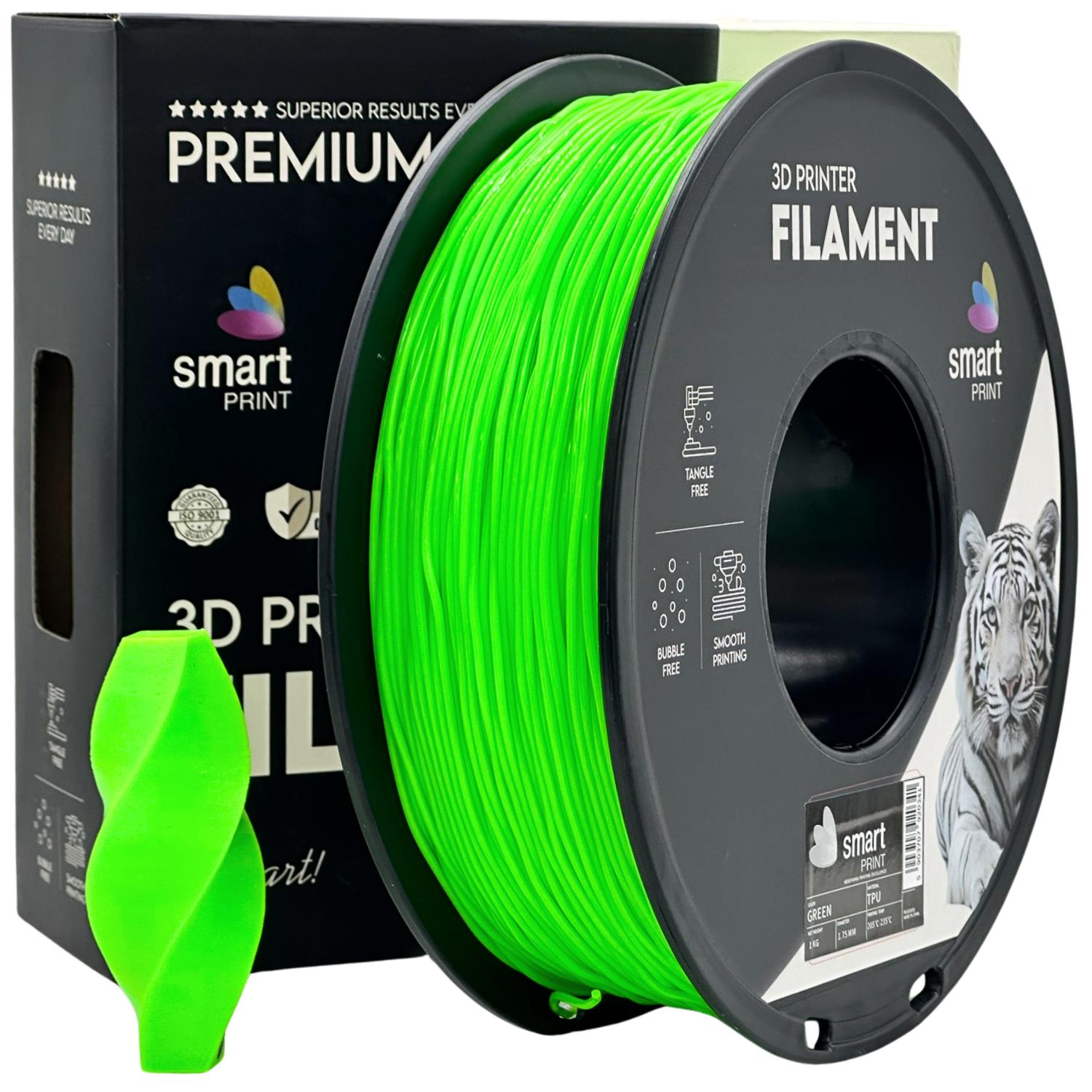 Grünes TPU-Filament Spule, Smart Print, 1,75 mm