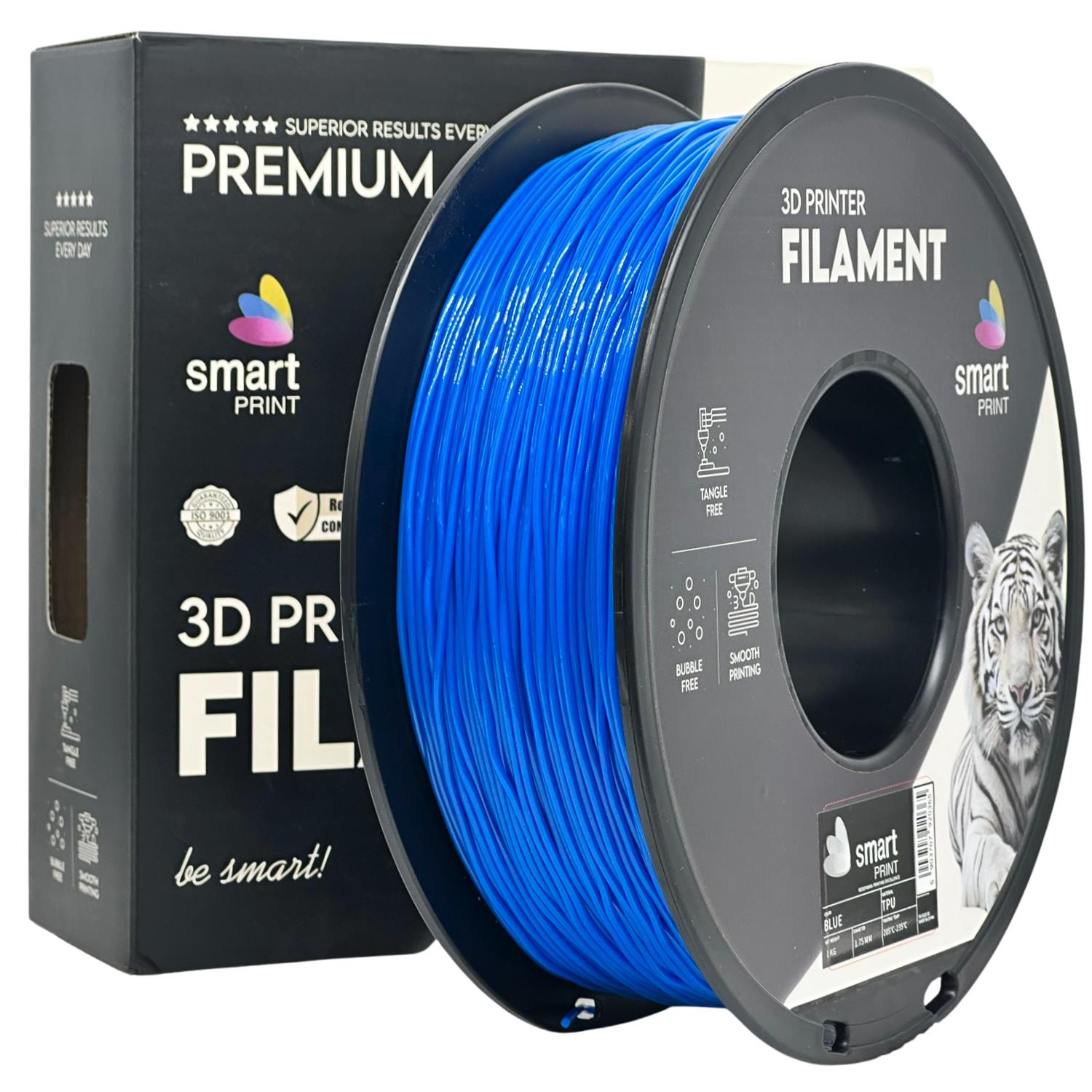Blaues TPU-Filament Spule, Smart Print, 1,75 mm