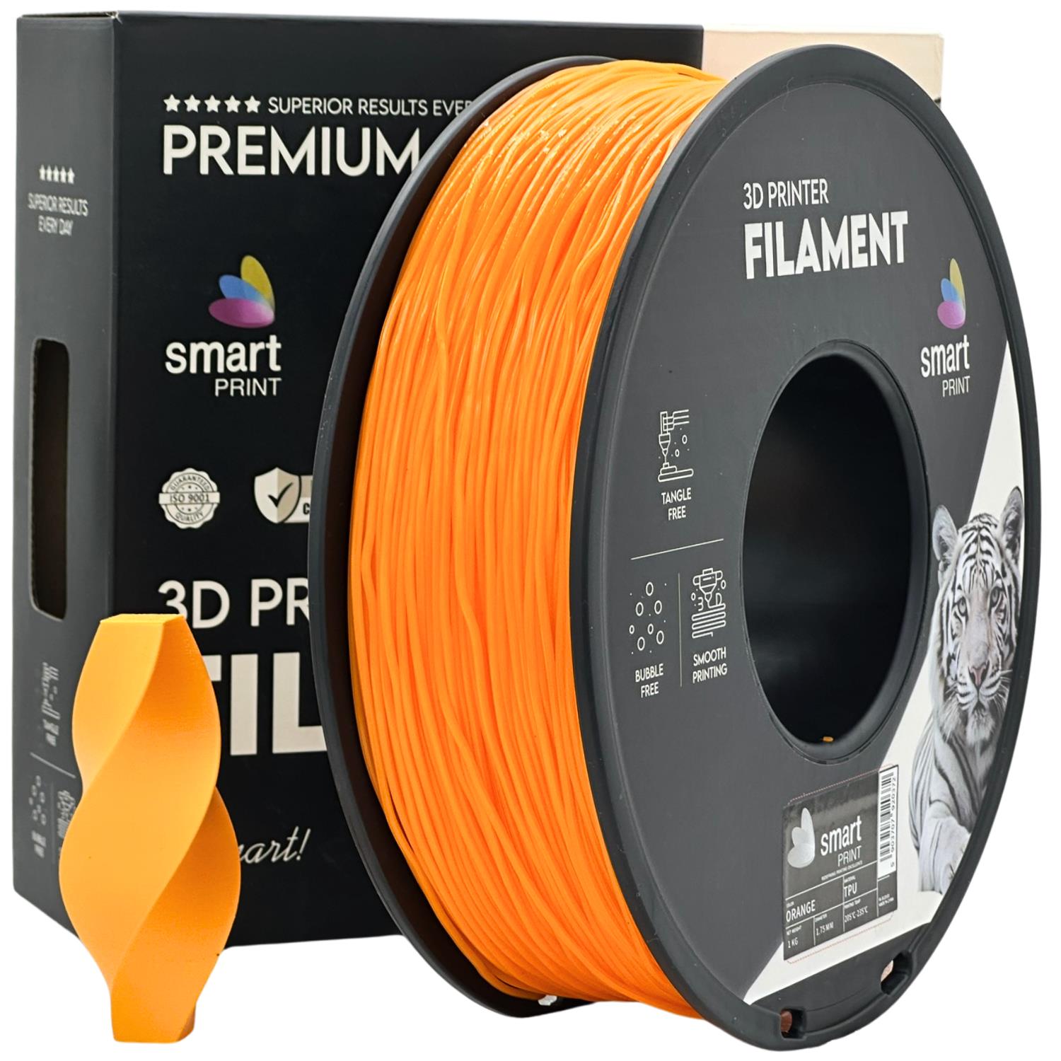TPU-Filament orange Spule, Smart Print, 1,75 mm