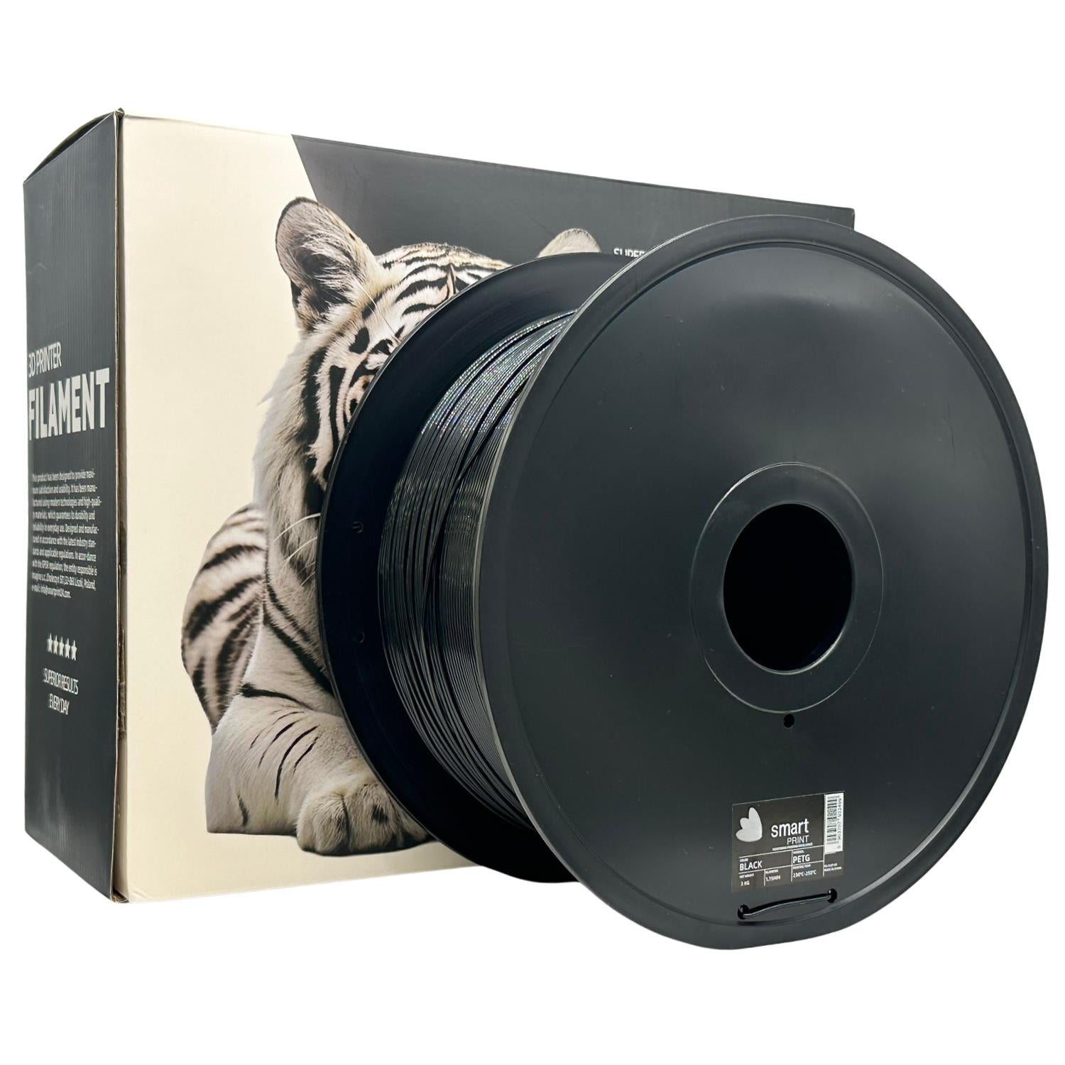 PETG schwarz 3 kg Filament Spule, Smart Print, 1,75 mm