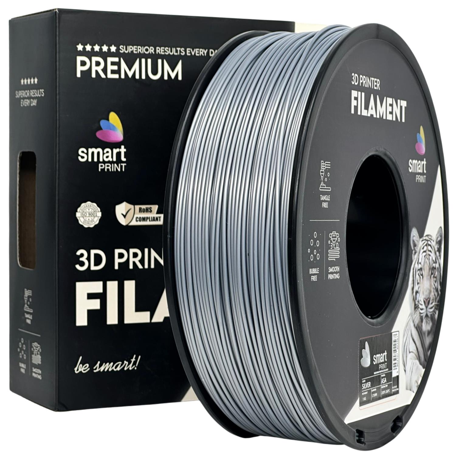 ASA Silber Filament Spule, Smart Print, 1,75 mm