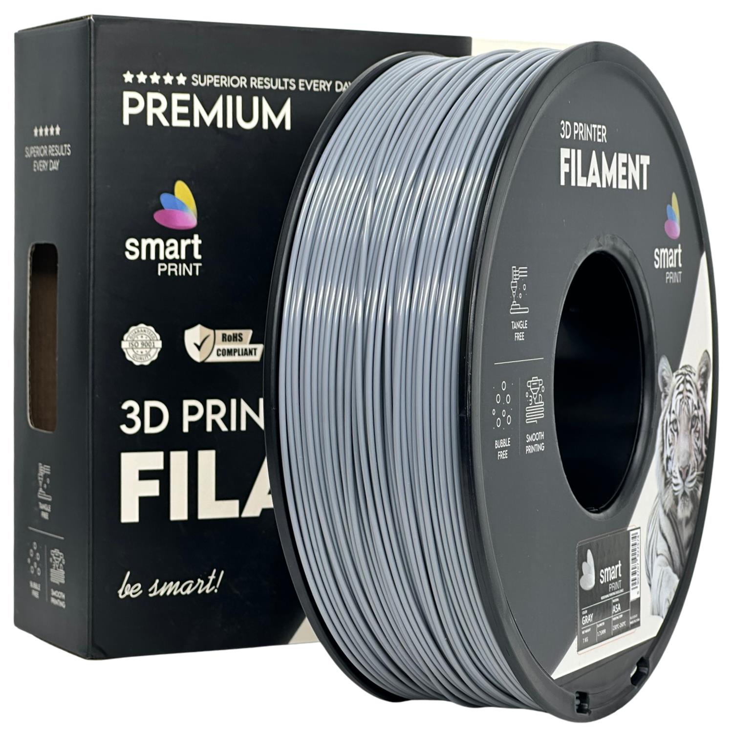 ASA grau Filament Spule, Smart Print, 1,75 mm