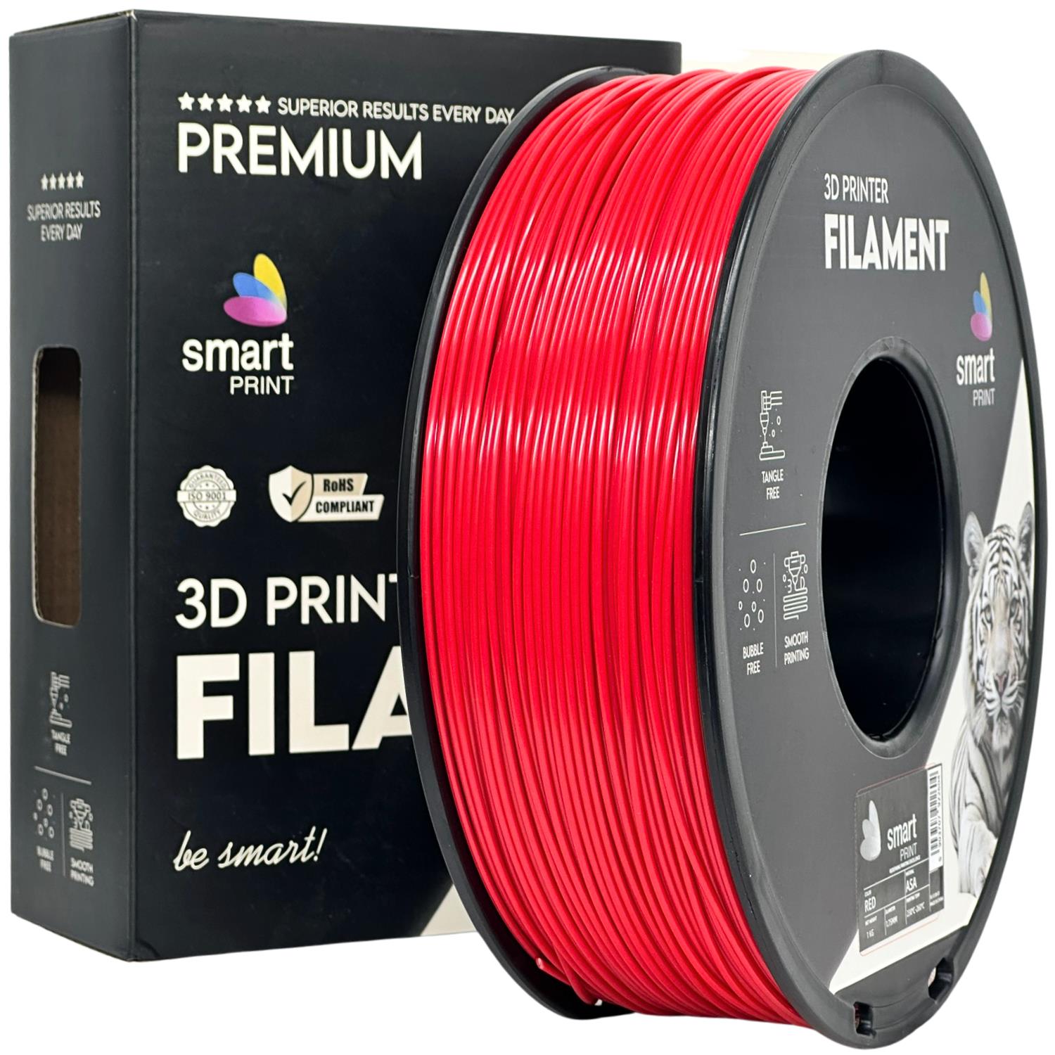 ASA rot Filament Spule, Smart Print, 1,75 mm