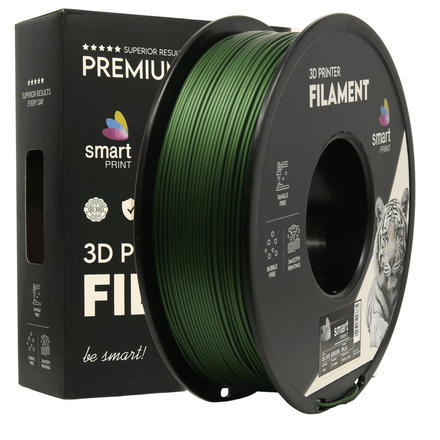 PLA-Filament Olivgrün Spule, Smart Print, 1,75 mm