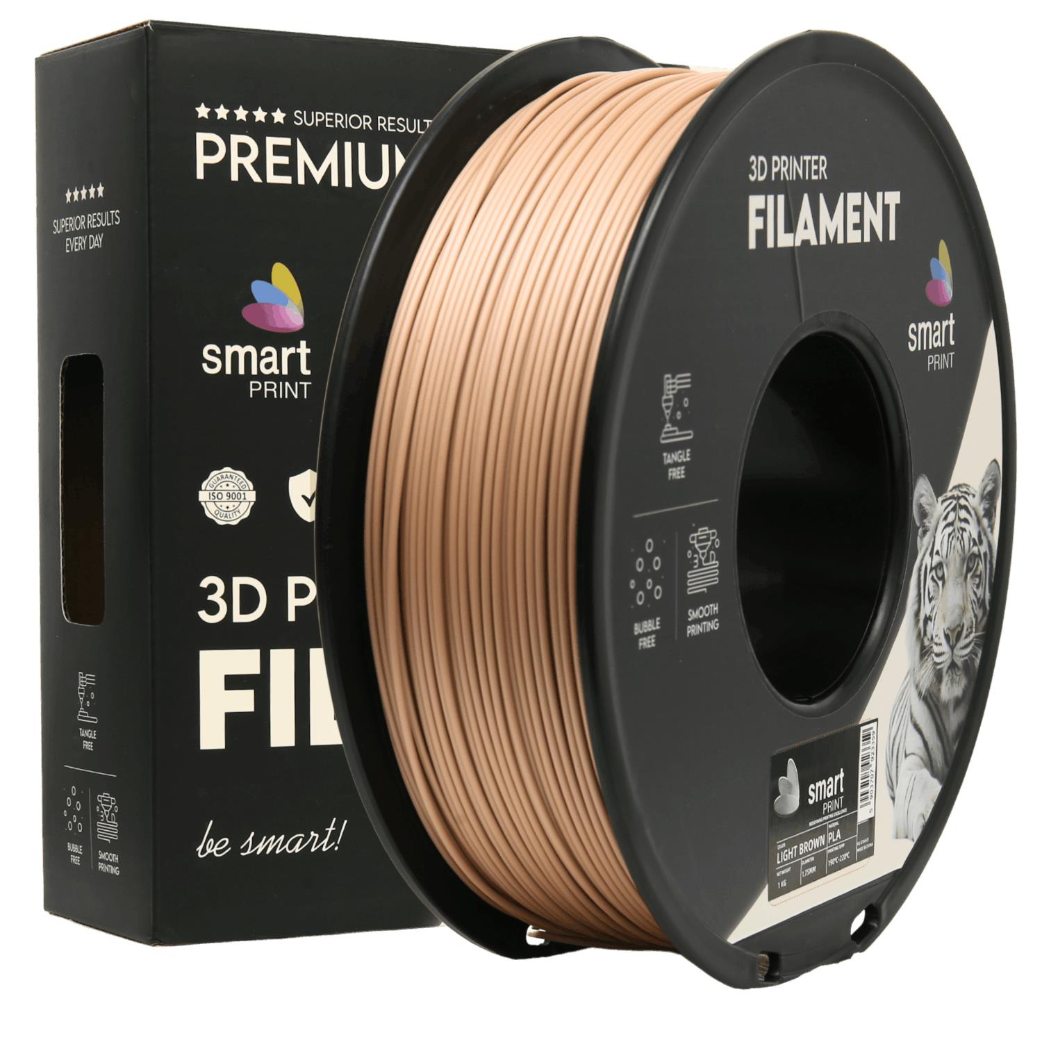 PLA-Filament hellbraun Spule, Smart Print, 1,75 mm