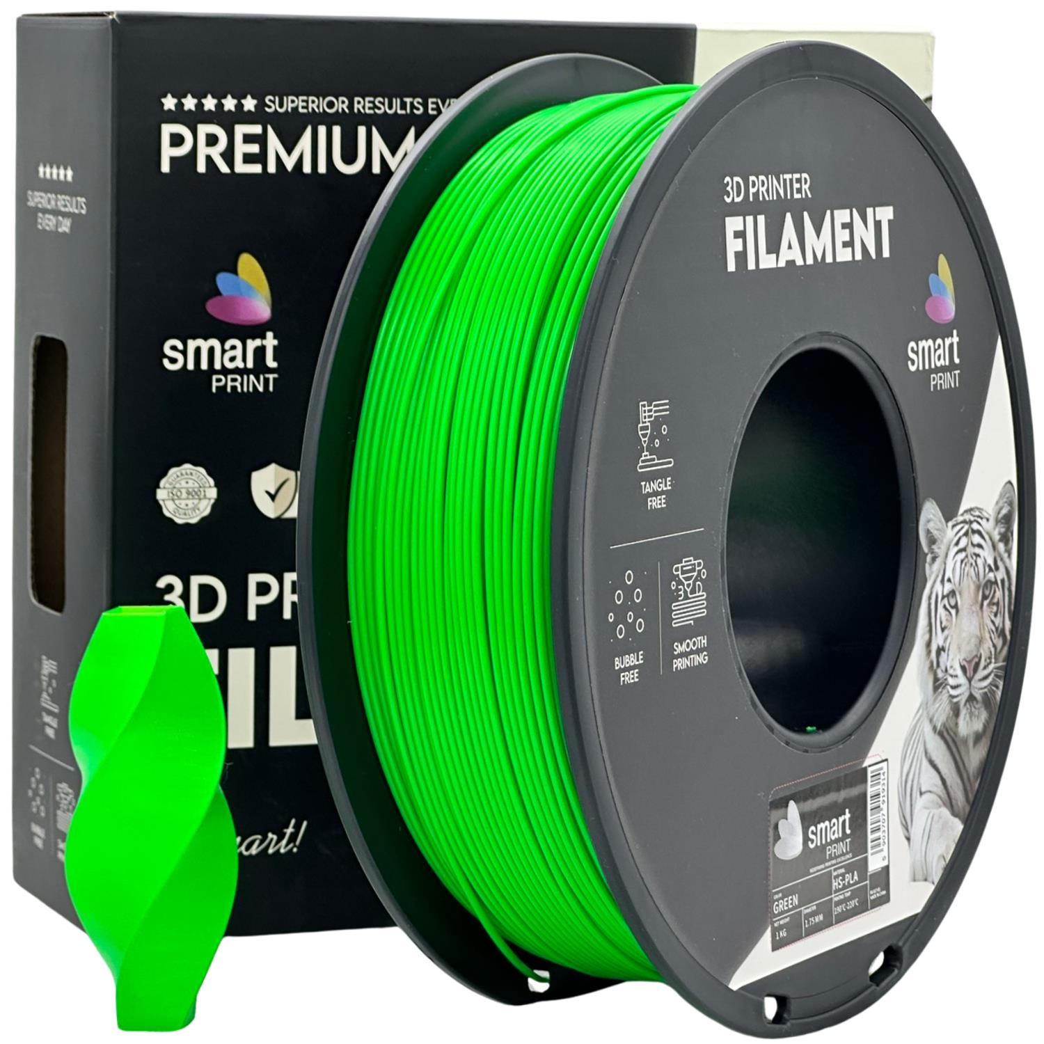 HS-PLA-Filament grün Spule, Smart Print, 1,75 mm