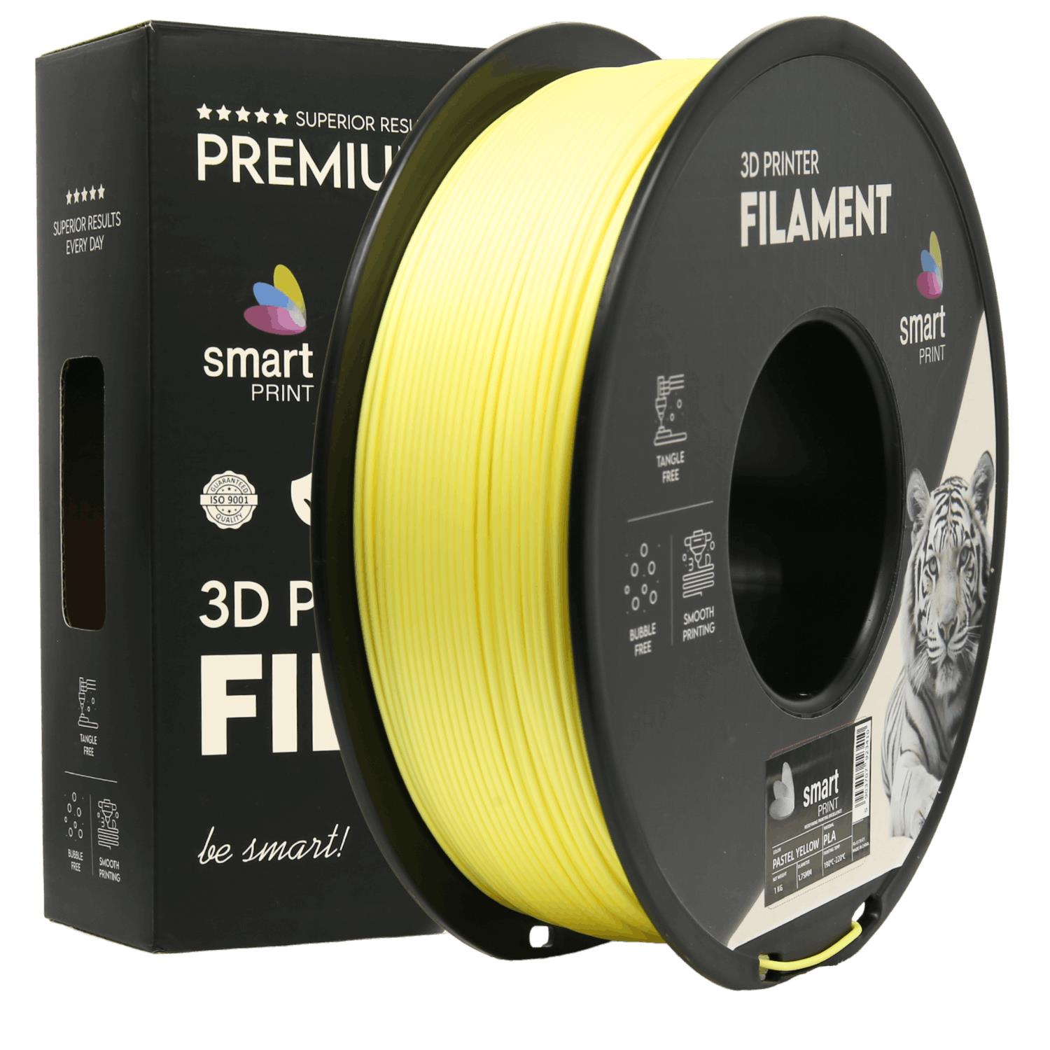 PLA-Filament, pastellgelb Spule, Smart Print, 1,75 mm