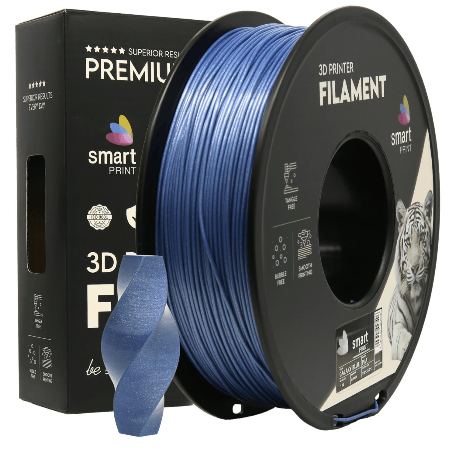 PLA-Filament Galaxy Blue Spule, Smart Print, 1,75 mm