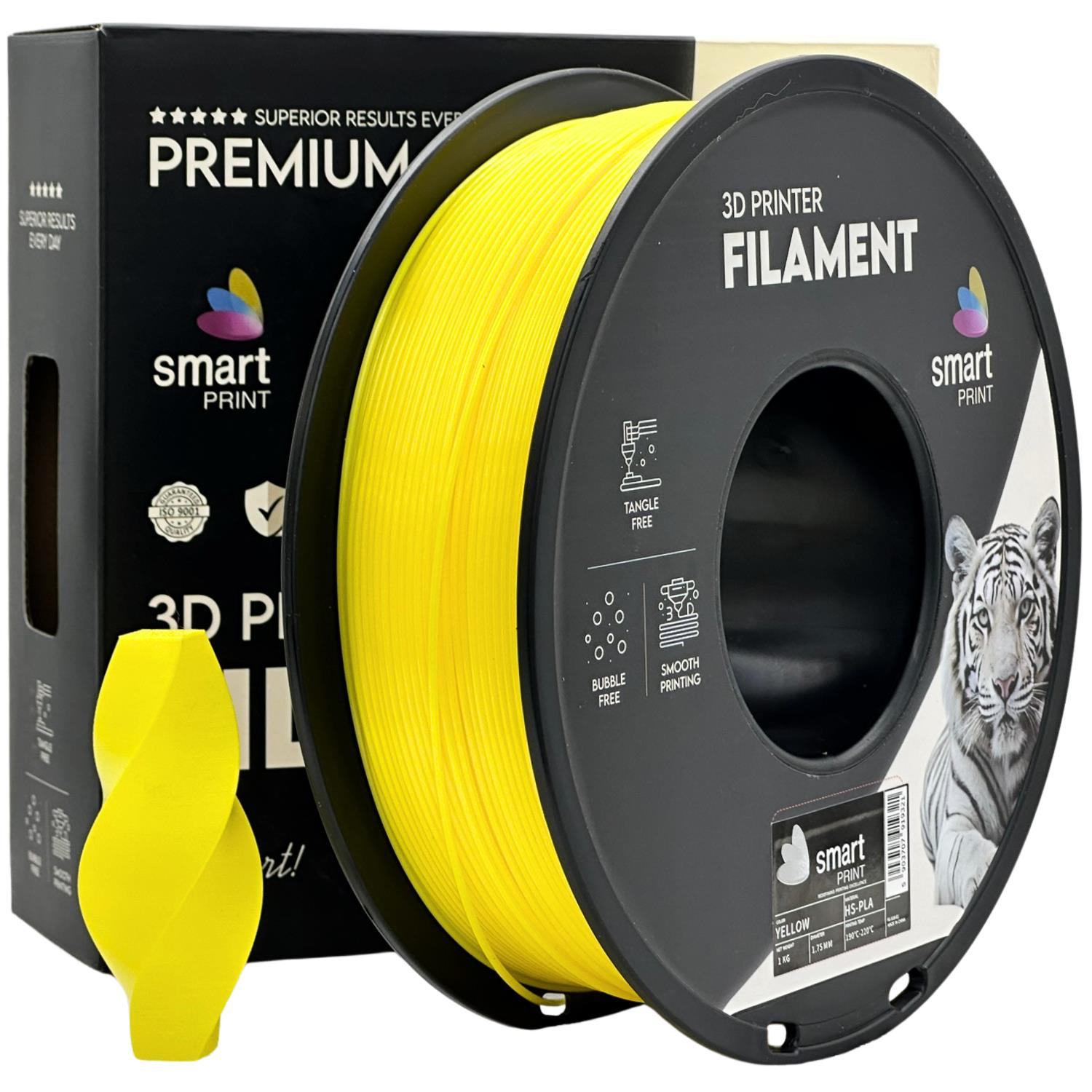 HS-PLA-Filament gelb Spule, Smart Print, 1,75 mm