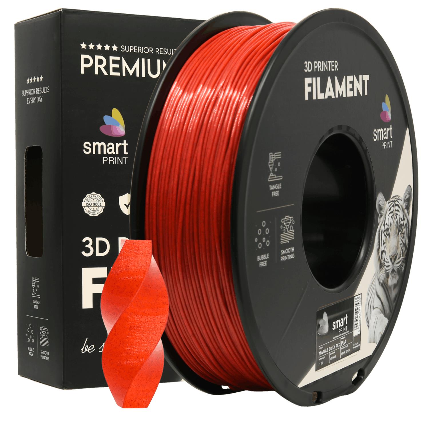 PLA Marmor Ziegelrot Filament Spule, Smart Print, 1,75 mm