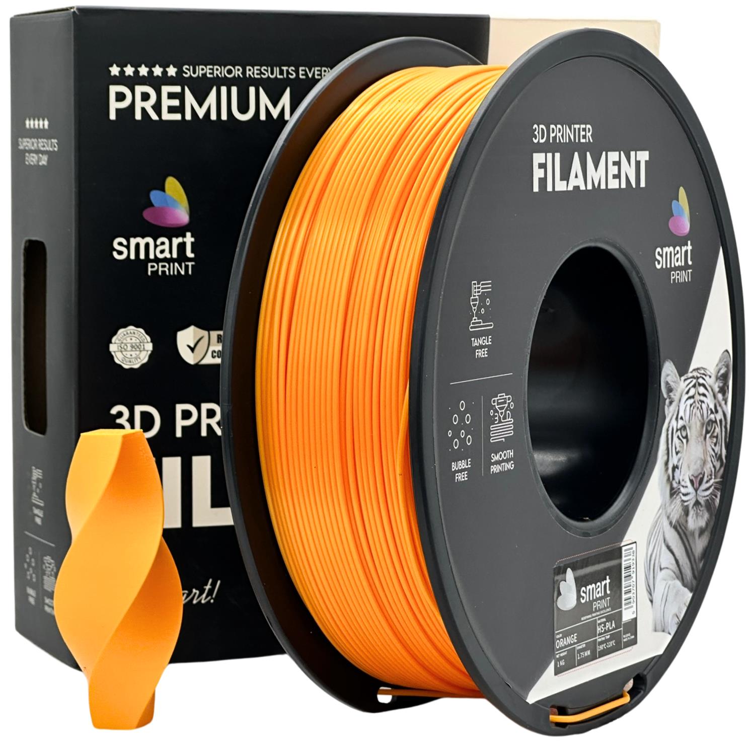 HS-PLA-Filament orange Spule, Smart Print, 1,75 mm