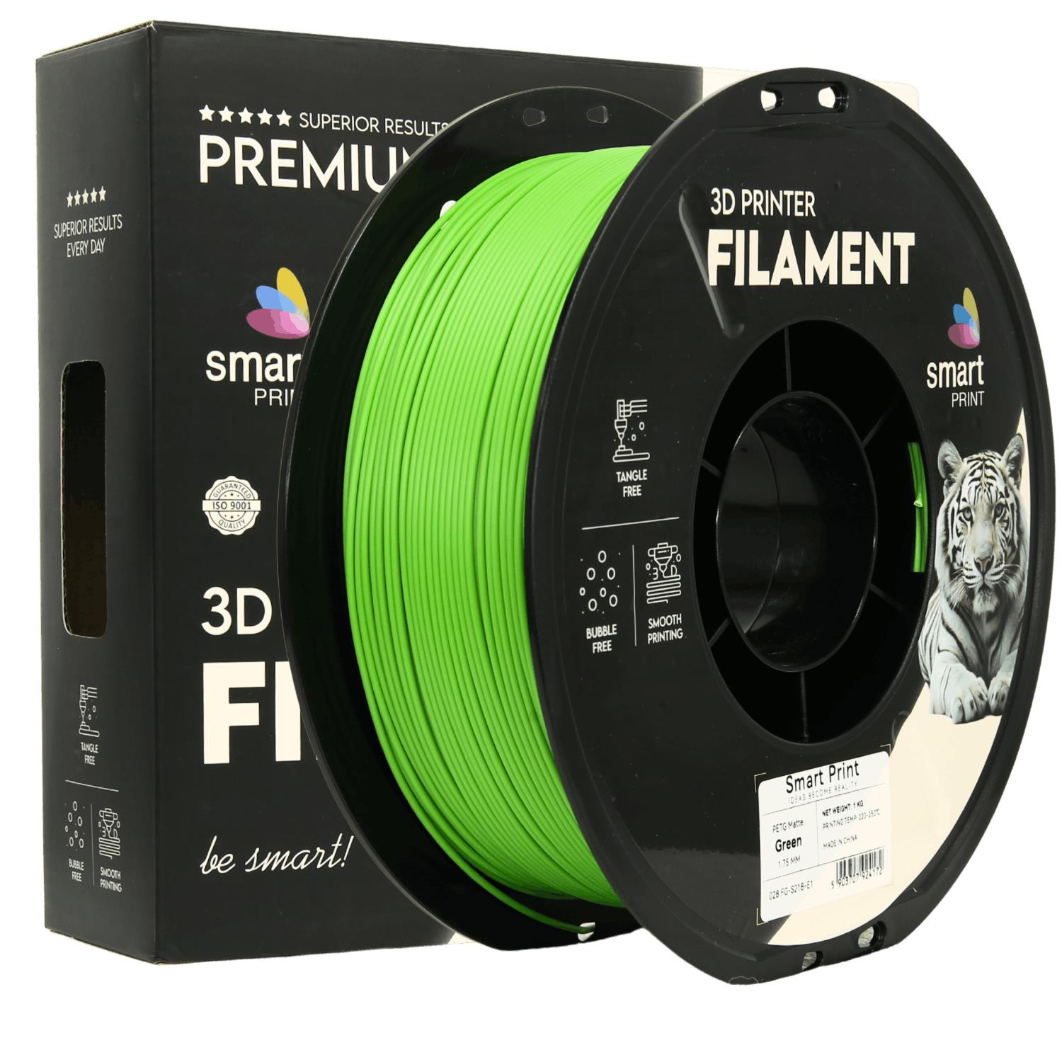 PETG mattgrün Filament Spule, Smart Print, 1,75 mm