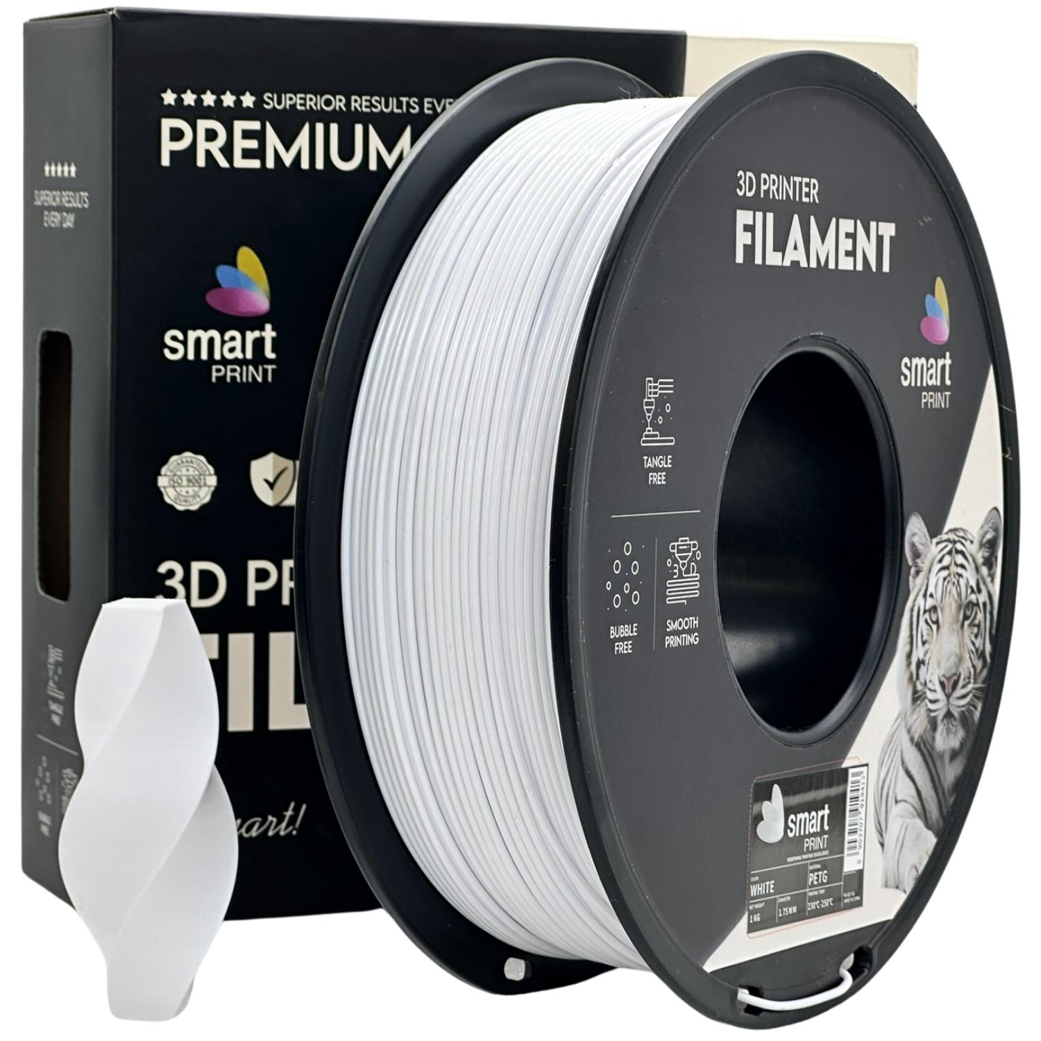 PETG-Filament weiß Spule, Smart Print, 1,75 mm