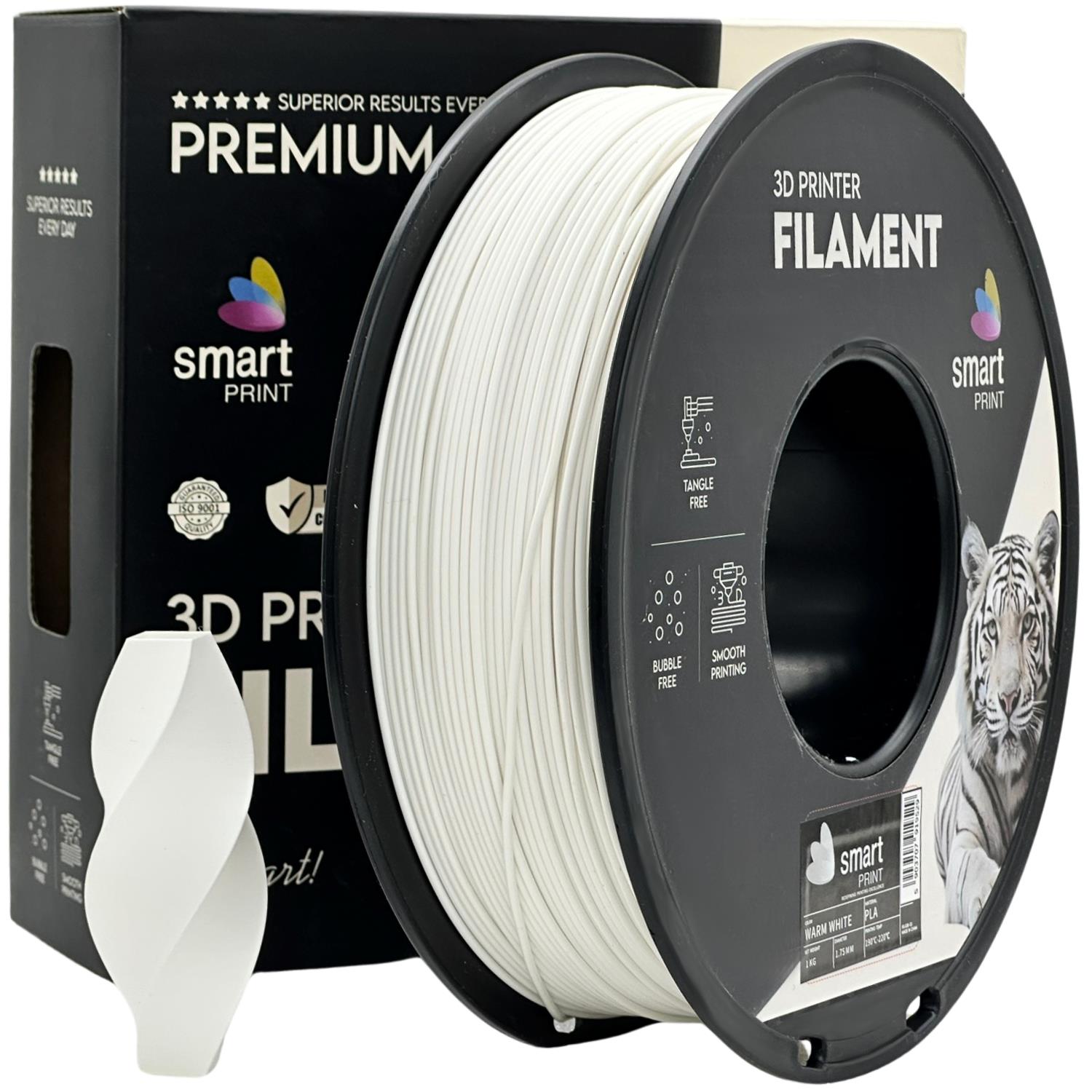 PLA Warmweiß Filament Spule, Smart Print, 1,75 mm