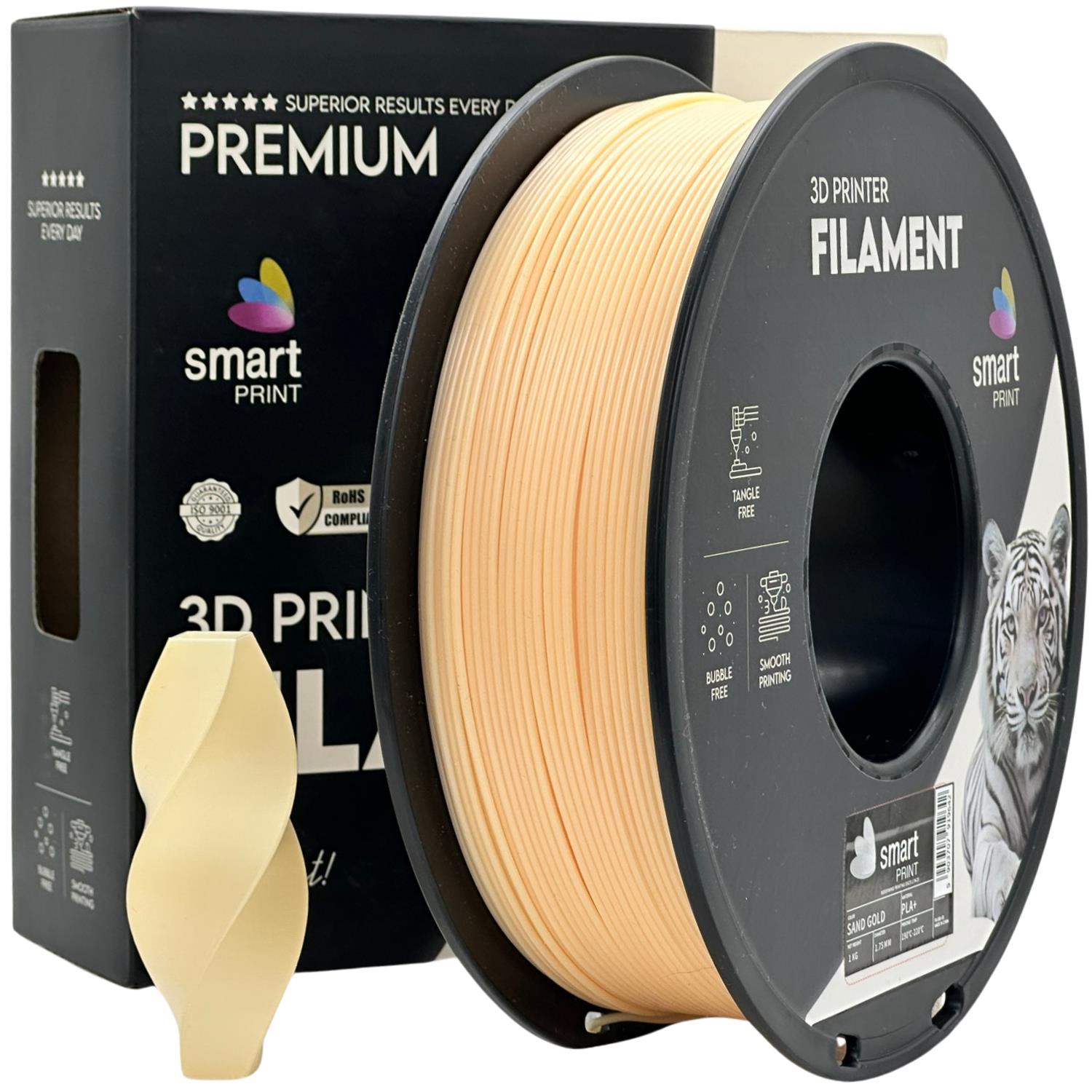 PLA+ Sandgold Filament Spule, Smart Print, 1,75 mm