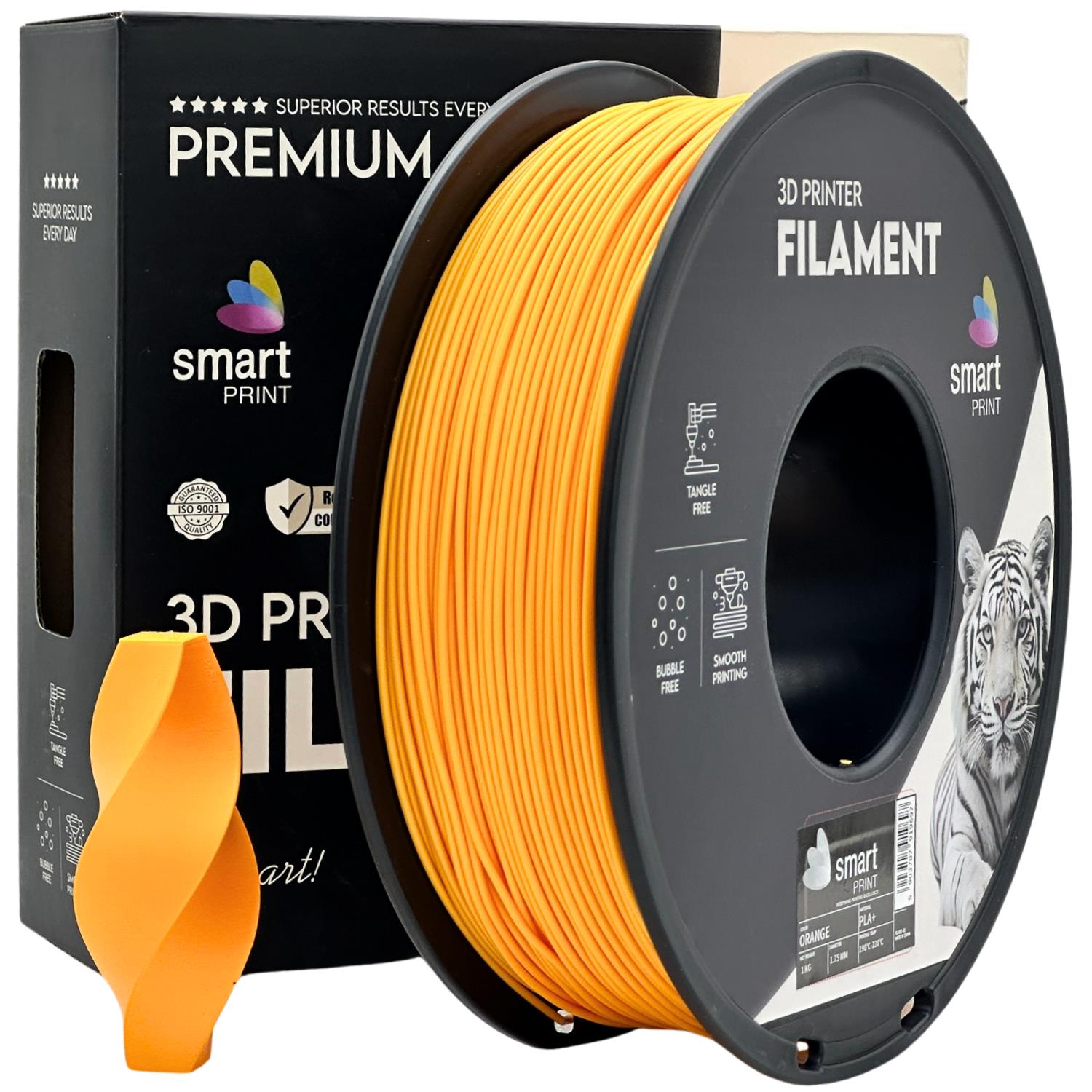 PLA+ Orange Filament Spule, Smart Print, 1,75 mm