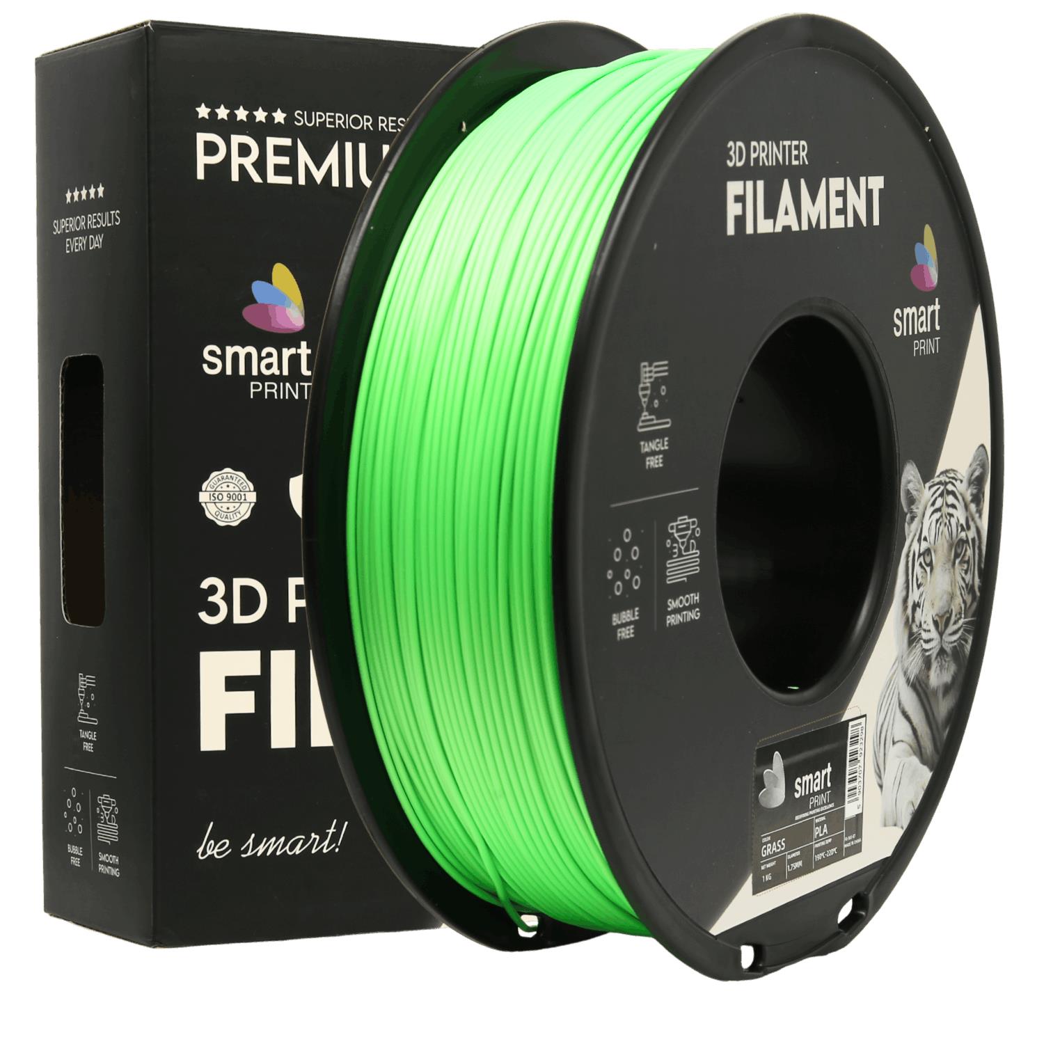 PLA Grasgrün Filament Spule, Smart Print, 1,75 mm