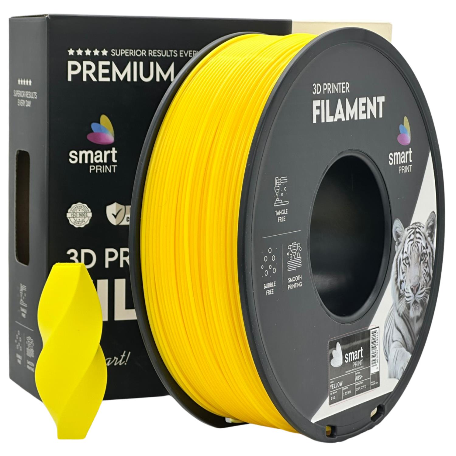 ABS+ Filament gelb Spule, Smart Print, 1,75 mm