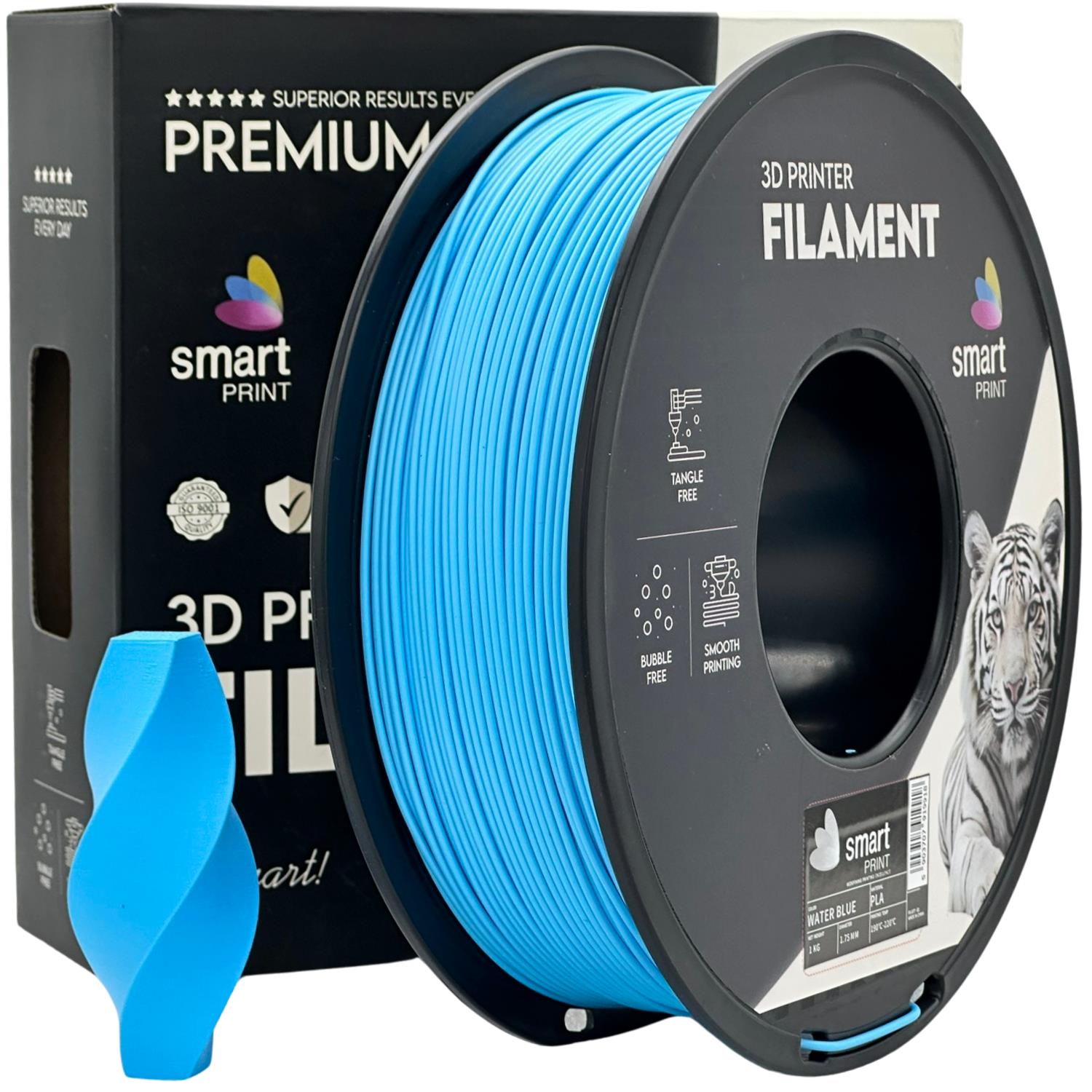 PLA Wasserblau Filament Spule, Smart Print, 1,75 mm