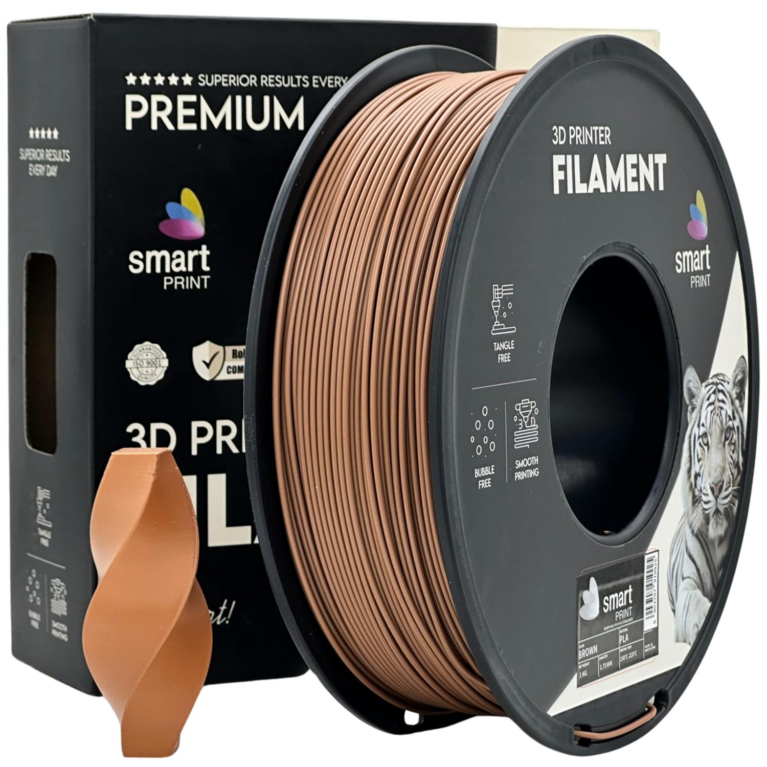 PLA-Filament braun Spule, Smart Print, 1,75 mm