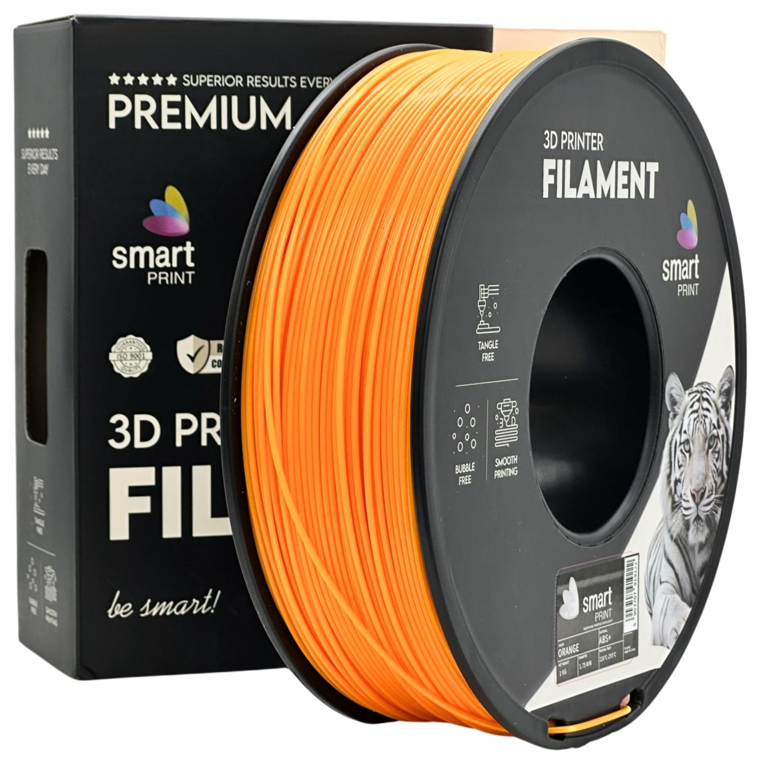 ABS+ orange Filament Spule, Smart Print, 1,75 mm