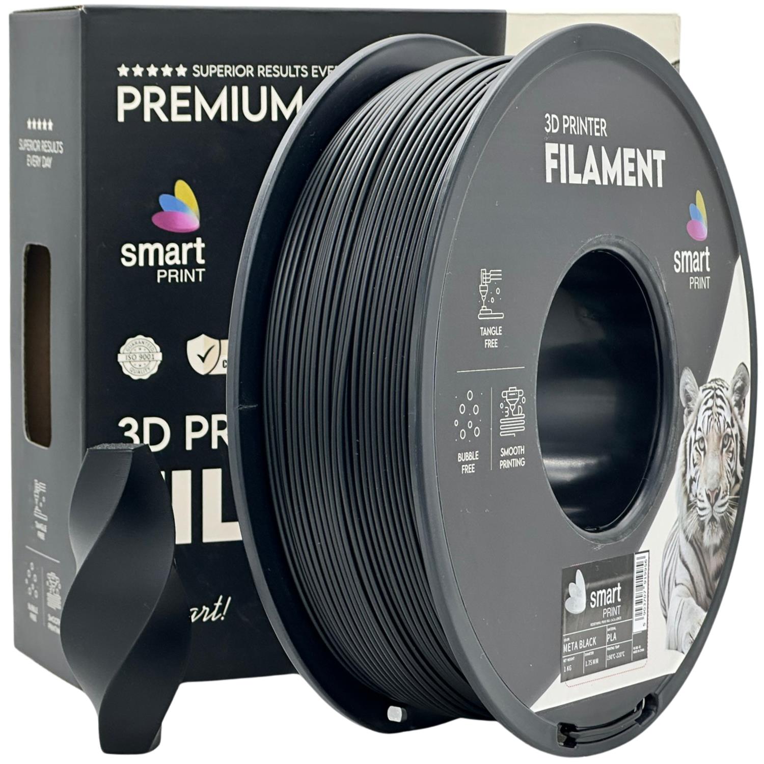 PLA META Schwarz Filament Spule, Smart Print, 1,75 mm