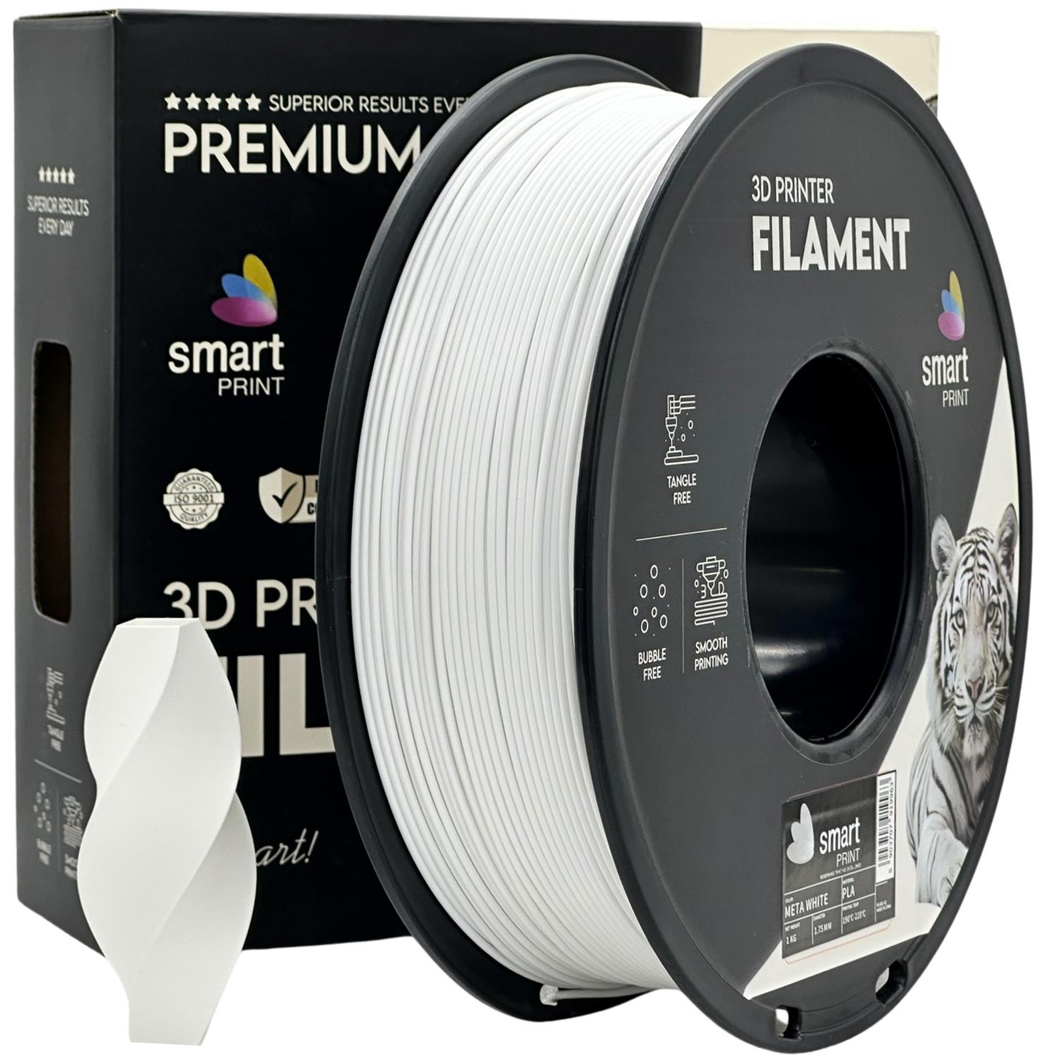 PLA META Weiß Filament Spule, Smart Print, 1,75 mm