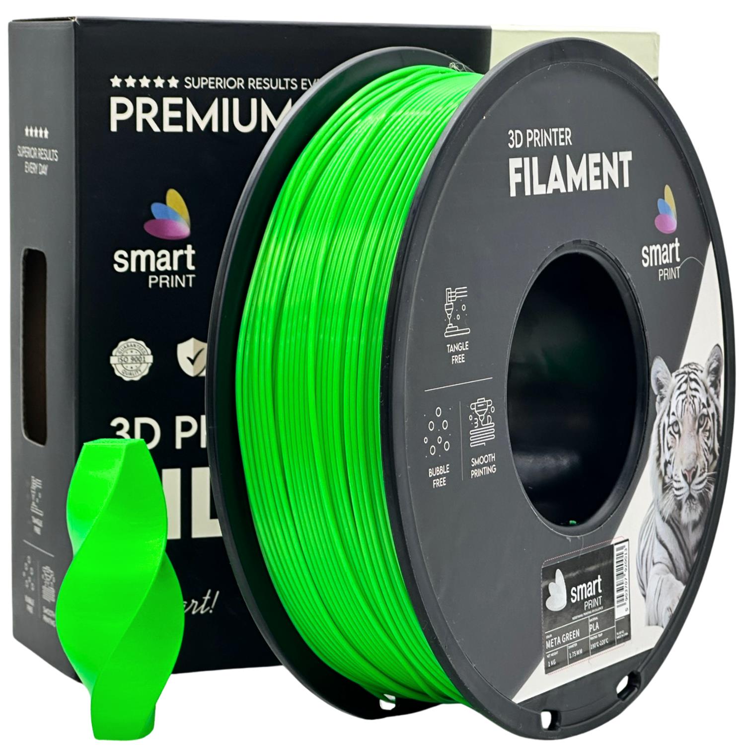 PLA META Grün Filament Spule, Smart Print, 1,75 mm