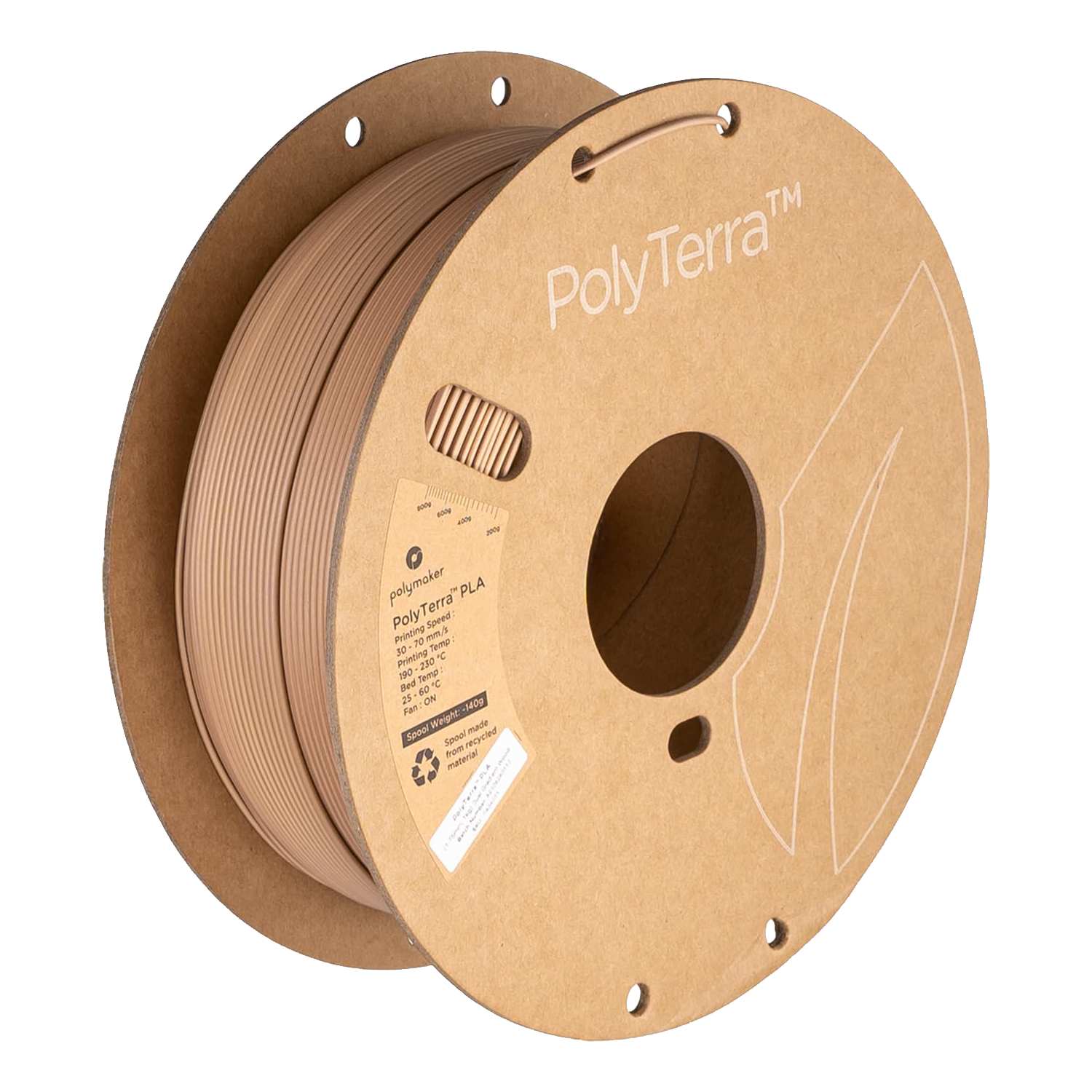 PLA Gradient Holz Filament Spule, Polymaker, 1,75 mm